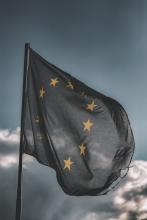 A waving flag of Europe